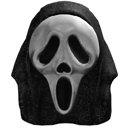 2000s Halloween Ghost Mask w/ Black Headscarf Roblox item