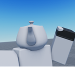 some teapots and people