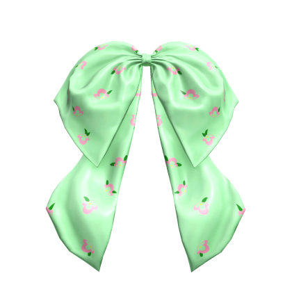Spring Pastels Green Hair Bow Accessory BB Roblox item