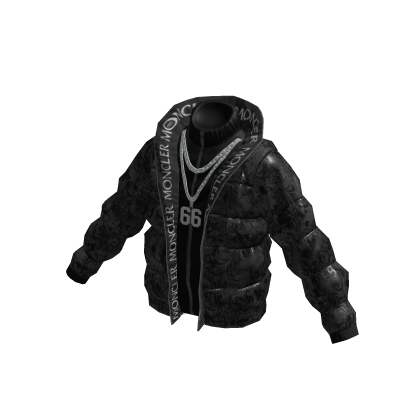 Black Monclizzy Jacket with chain