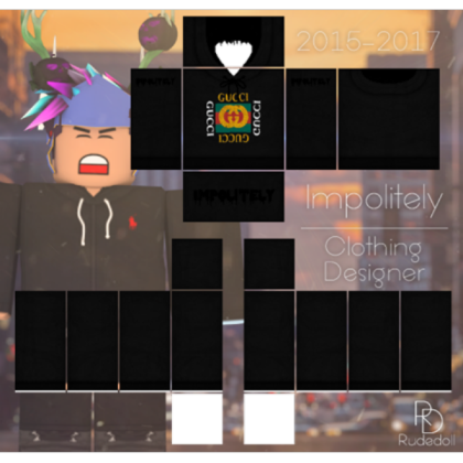 Black Gucci logo hoodie Roblox decal