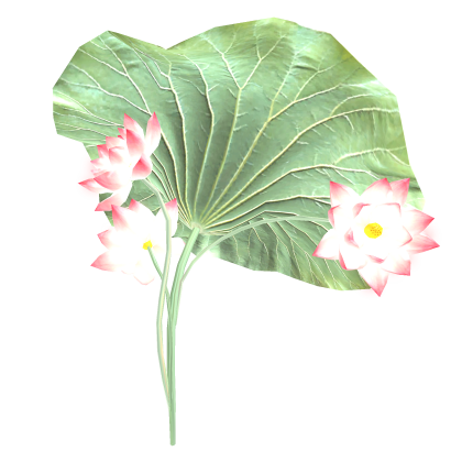 Emissive Glowing Pink Lotus Parasol Leaf Umbrella