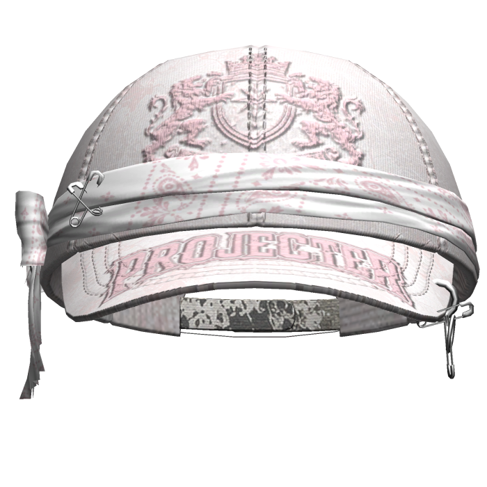 Y2k Bandana Cap White&Pink
