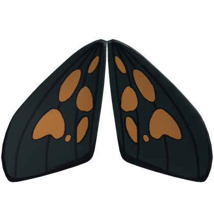 Black and Orange Moth Wings Roblox item