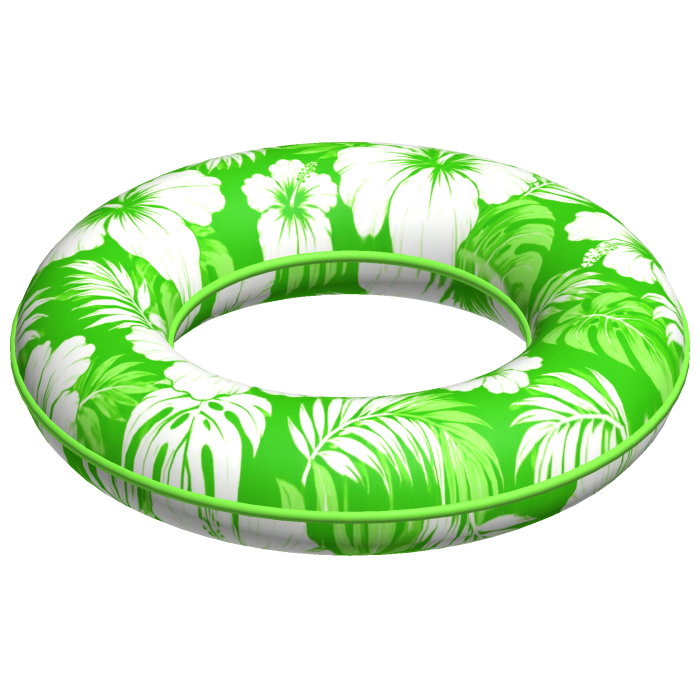 Green Summer Hibiscus Floatie
