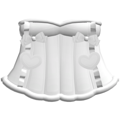 ♡ kawaii ruffled short white dress w hearts Roblox item