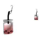 Strawberry Boba Earrings