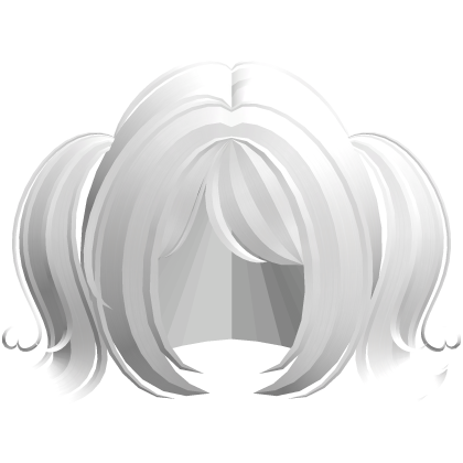 𐔌♡ : cute babydoll heart pigtails in white Roblox item