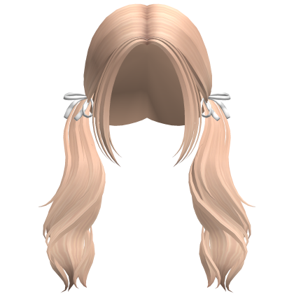 Cute Curled Adorable Pigtails w/ Bows (Blonde) Roblox item