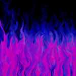 Neon flame on fire