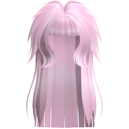 Long Emo Pink Messy Shaggy Hime Hair