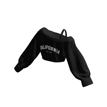 California Off Shoulder Oversized Sweater Cropped thumbnail