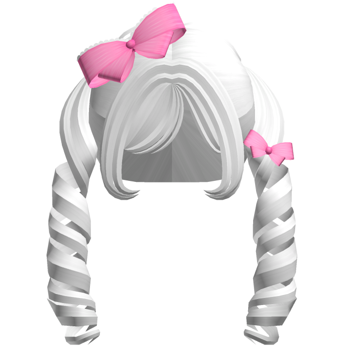 cute white anime tornado pigtails