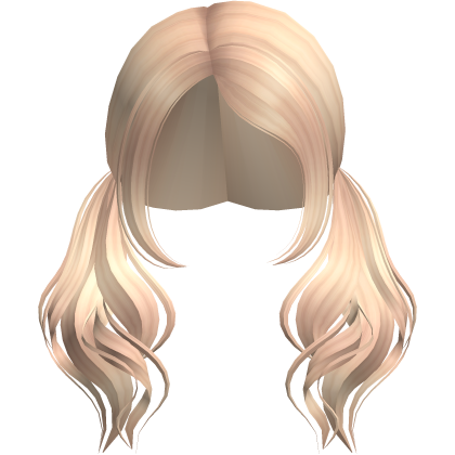 babydoll low wavy pigtails in blonde