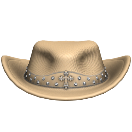 Cream Cross Studded Cowboy Hat Roblox item