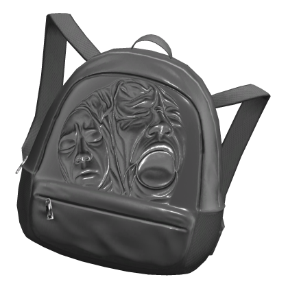 [OFF-SHOULDER] Grey "Agony" Face Backpack 1.0