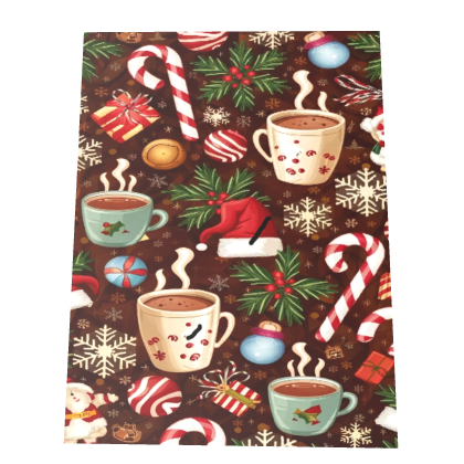 Christmas Pattern Brown Cape