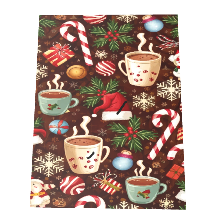 Christmas Pattern Brown Cape