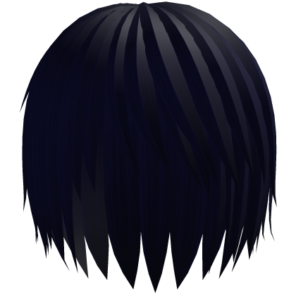 blue long messy moe vkei hair