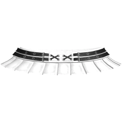 gothic pleated skirt w studded belts black & white Roblox item