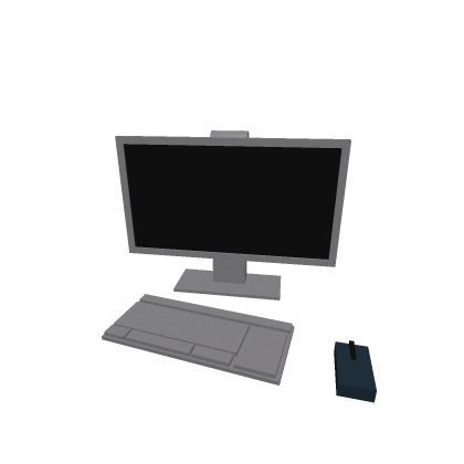 Monitor with keyboard and mouse