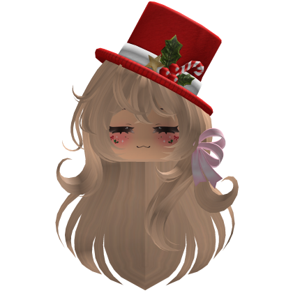 Beautiful Christmas hat hairstyle bow (Blonde)