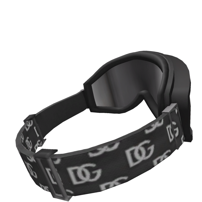 Black Designer Ski Goggles | Raised Sideways