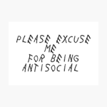 Please exscuse me for me antisocial :((