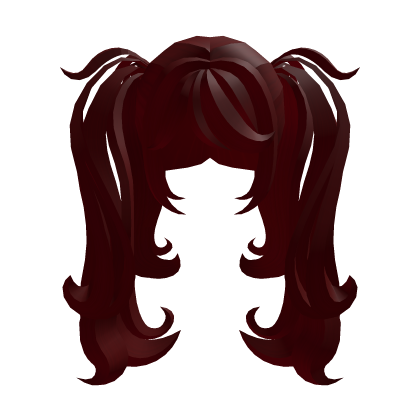 fluffy cute cozy kawaii red pigtails Roblox item