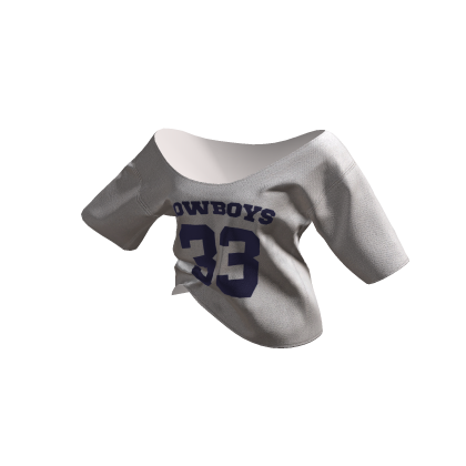 Varsity Cowboy Off-Shoulder Blouse