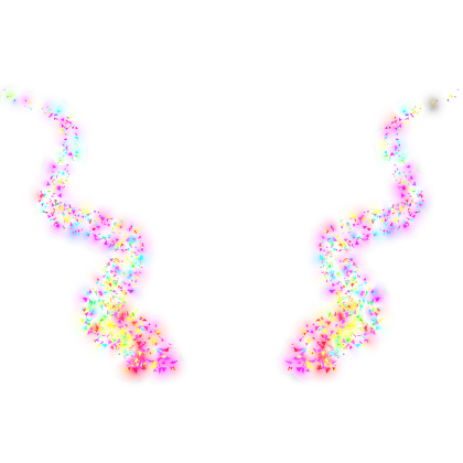 Spectral Nebula Horns (Glowing Emissive) - Rainbow