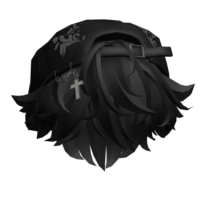 Black Cap w Messy hair 