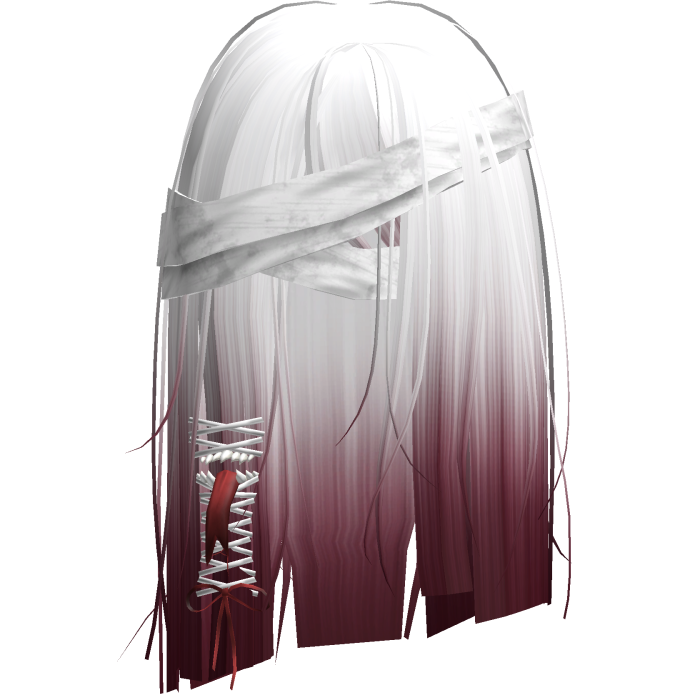 Creepy White Red Short Monster Hair Bandages