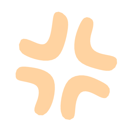 ♡ Cute Angry Anime Expression Sticker Orange