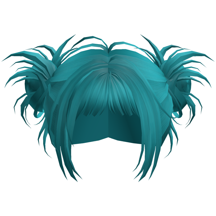 Cyan Blue Cute Y2k Spikey Buns