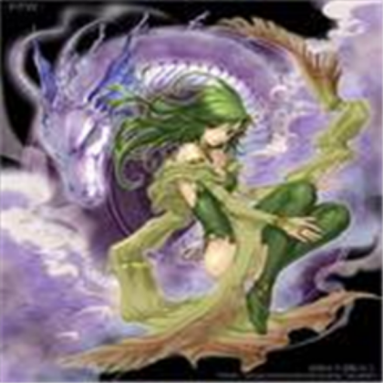 Green Anime girl (and dragon) Roblox decal
