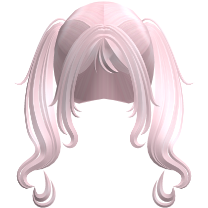 Swirly Curled Long Pigtails (Pink)