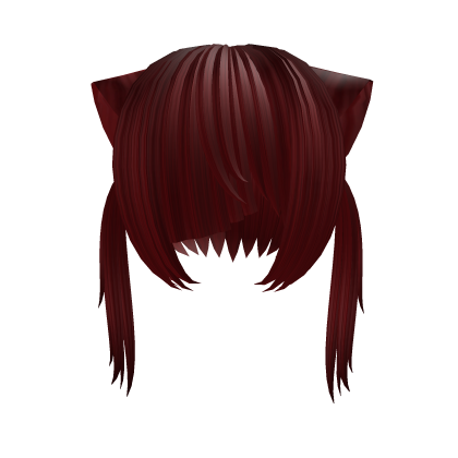 🖤꒱red kitty razor bangs messy vampire pigtails