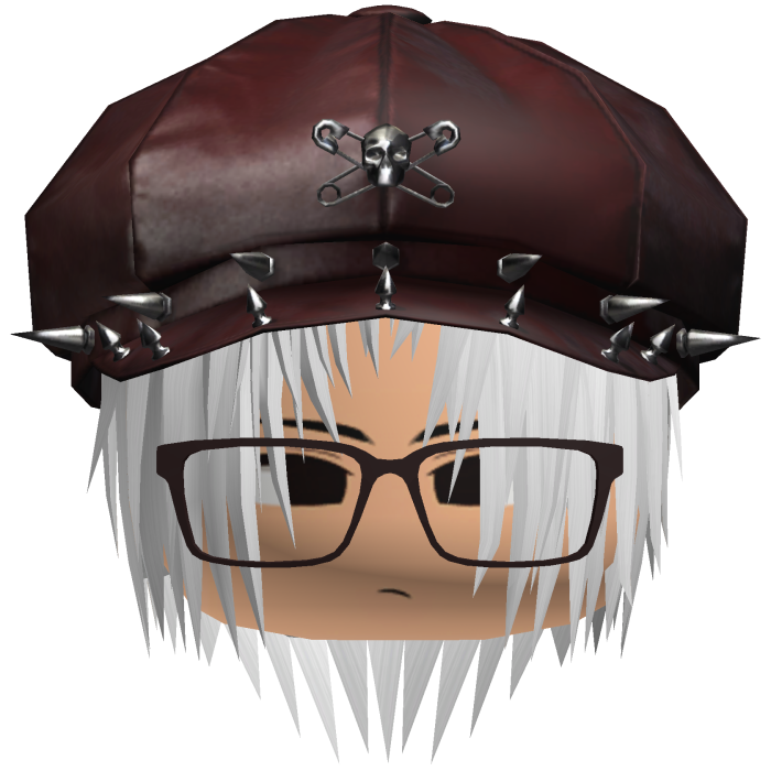 Punk Moe White Messy Hair /w Red Hat