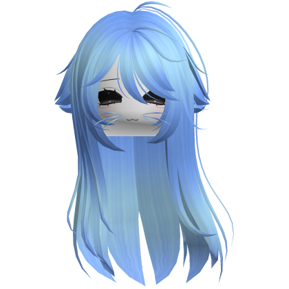 Sky Blue Hair Shy Moe Com Cat Girl