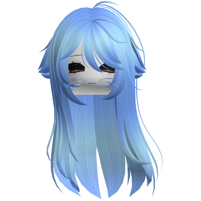 Sky Blue Hair Shy Moe Com Cat Girl