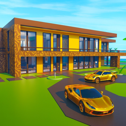 Gold Mansion Tycoon 🏝️ official Roblox game thumbnail