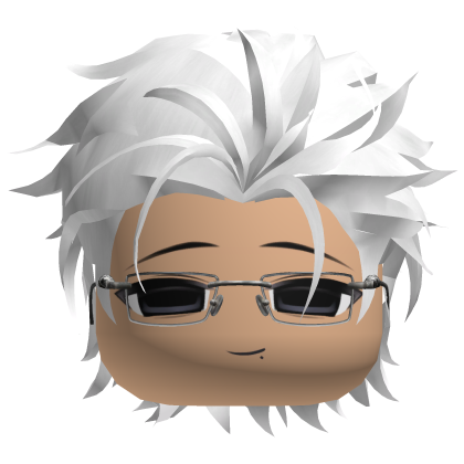 Elegant Mafia White Slick Back Hair Boy w/ Glasses