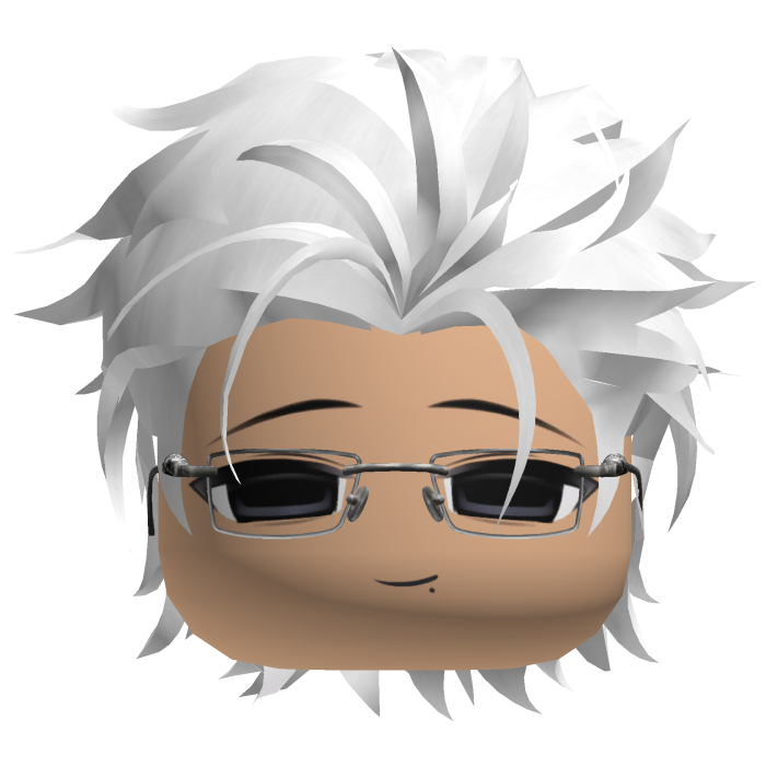 Elegant Mafia White Slick Back Hair Boy w/ Glasses