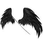 Black Abyssal Hell Spawned Ghoul Wings & Katana
