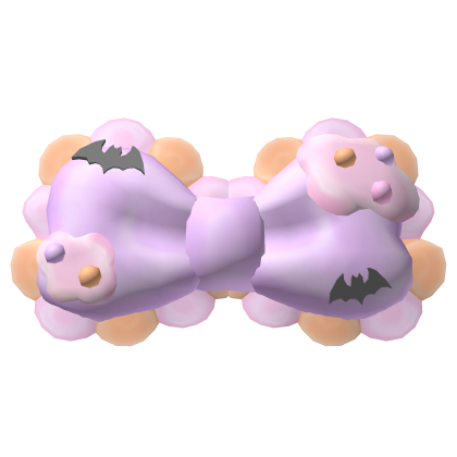 . ‿ ♡ spooky halloween cotton candy bat bow !