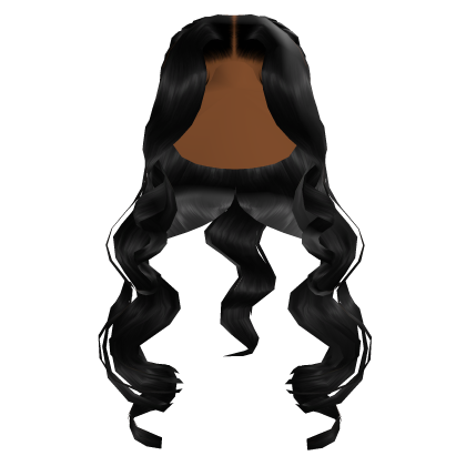 ⚜️• Curly Bangs W/ Fishtails (Black)