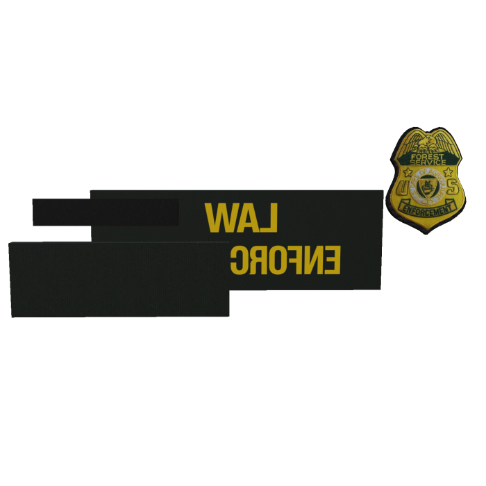 Y/G USFS Law Enforcement Patches (zipper LBV)