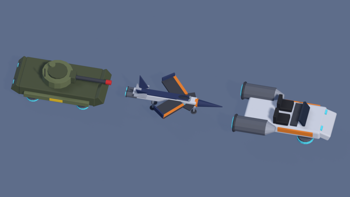 Low Poly Sci Fi Vehicles Pack x30 Spaceship Hover preview 6