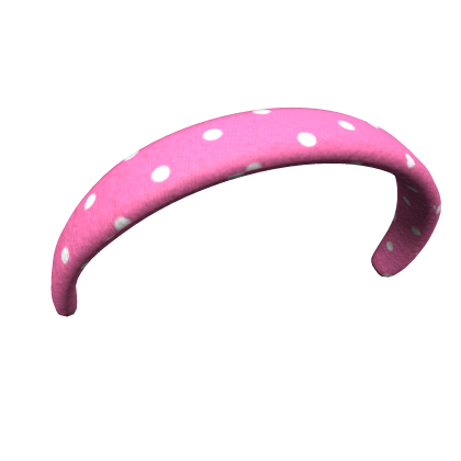 pink polka dot headband